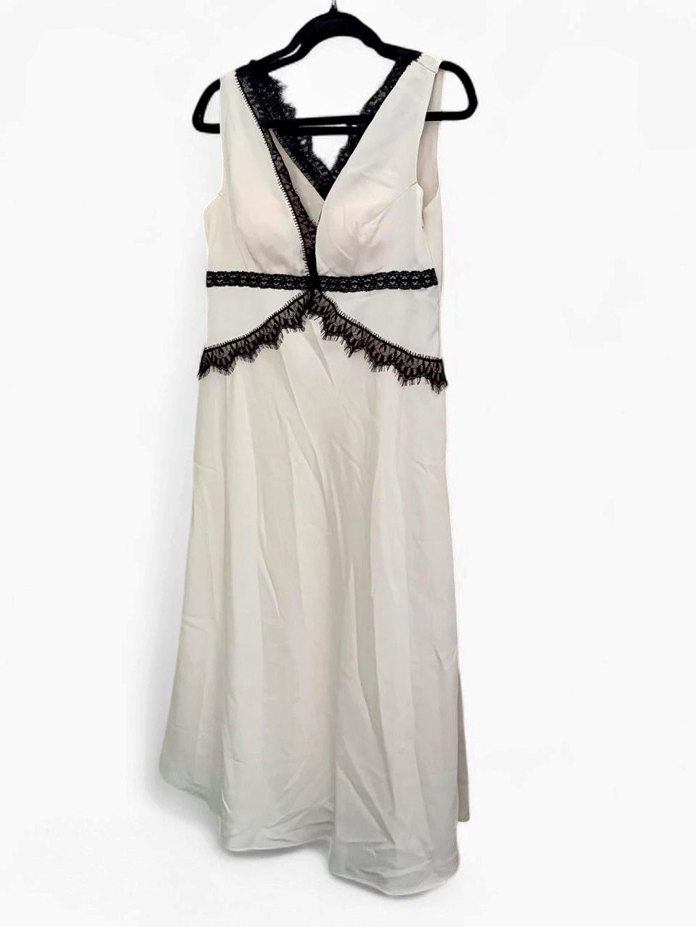 Anthropologie Lace Trim Maxi Dress in White Like New
